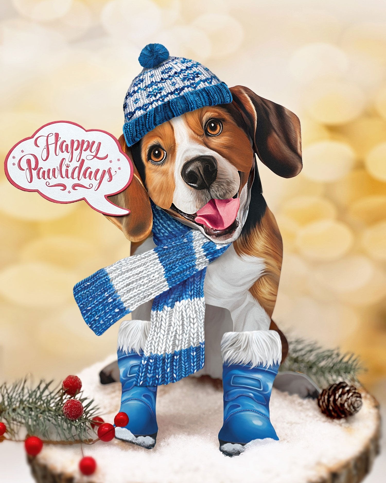 Holiday Beagle Pop-Up