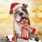 Holiday English Bulldog Pop-Up Card