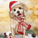 Holiday Poodle Pop-Up Card in Santa hat