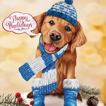 Holiday Golden Retriever Pop-Up Card with message bubble