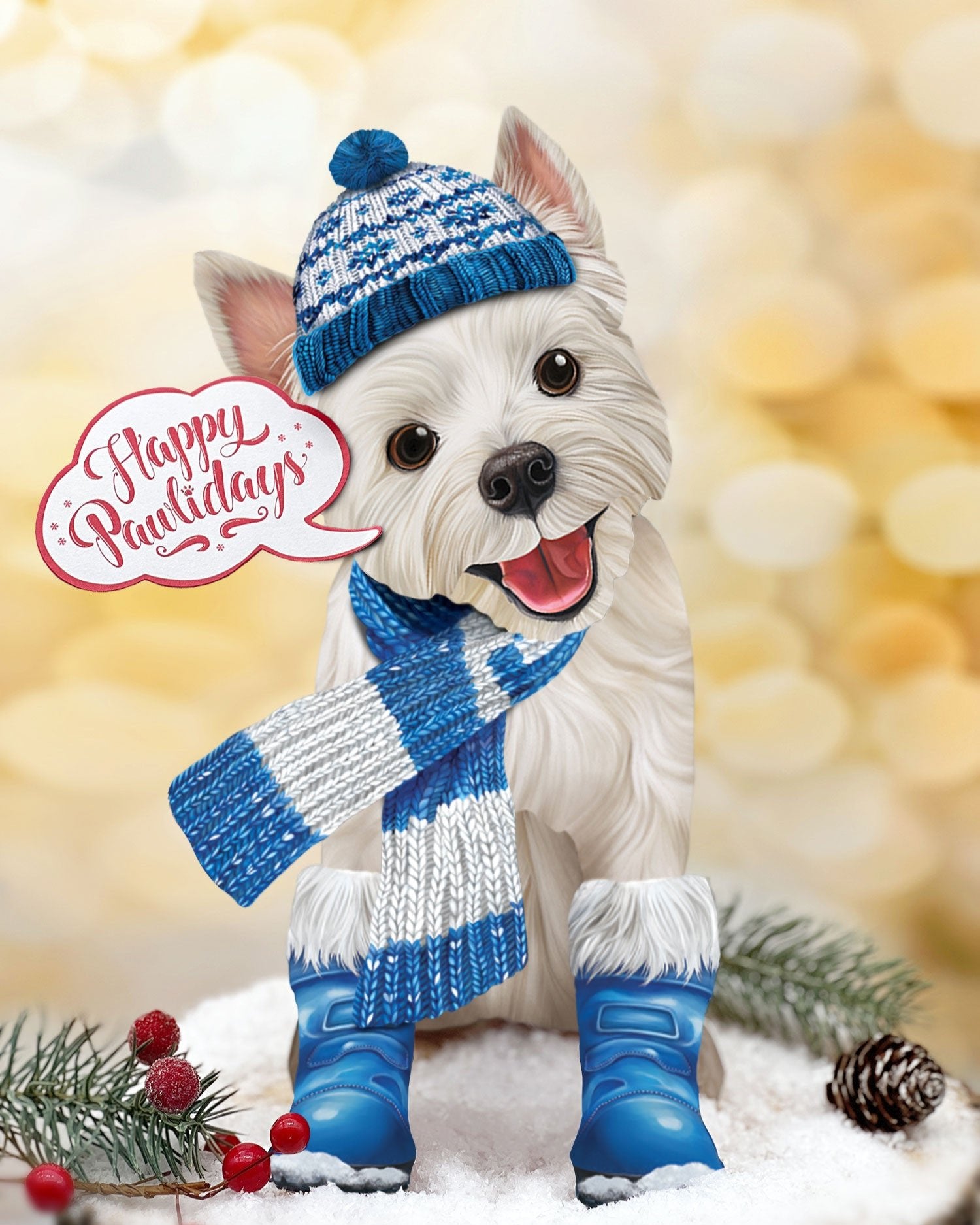 Holiday Westie Pop-Up Card