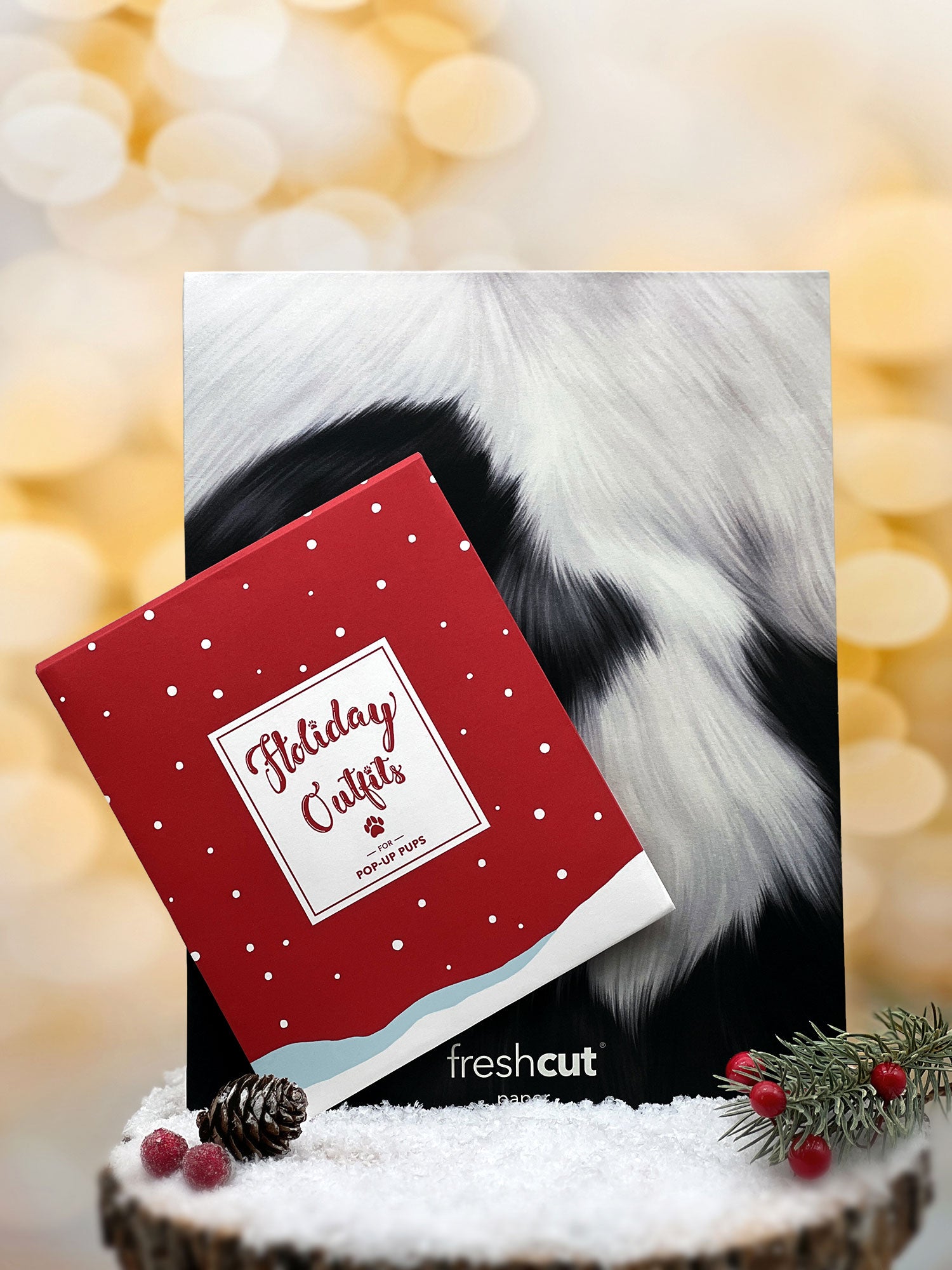 Holiday Boston Terrier Pop-Up envelope