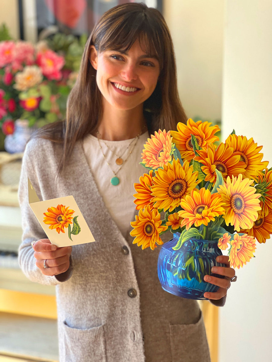 Sunflowers with matching card