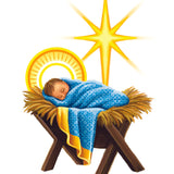 Starlit Nativity Card