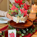 FreshCut Paper Birch Poinsettia centerpiece