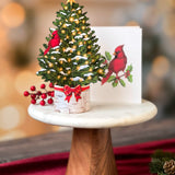 Mini Merry Tree with Red Bird