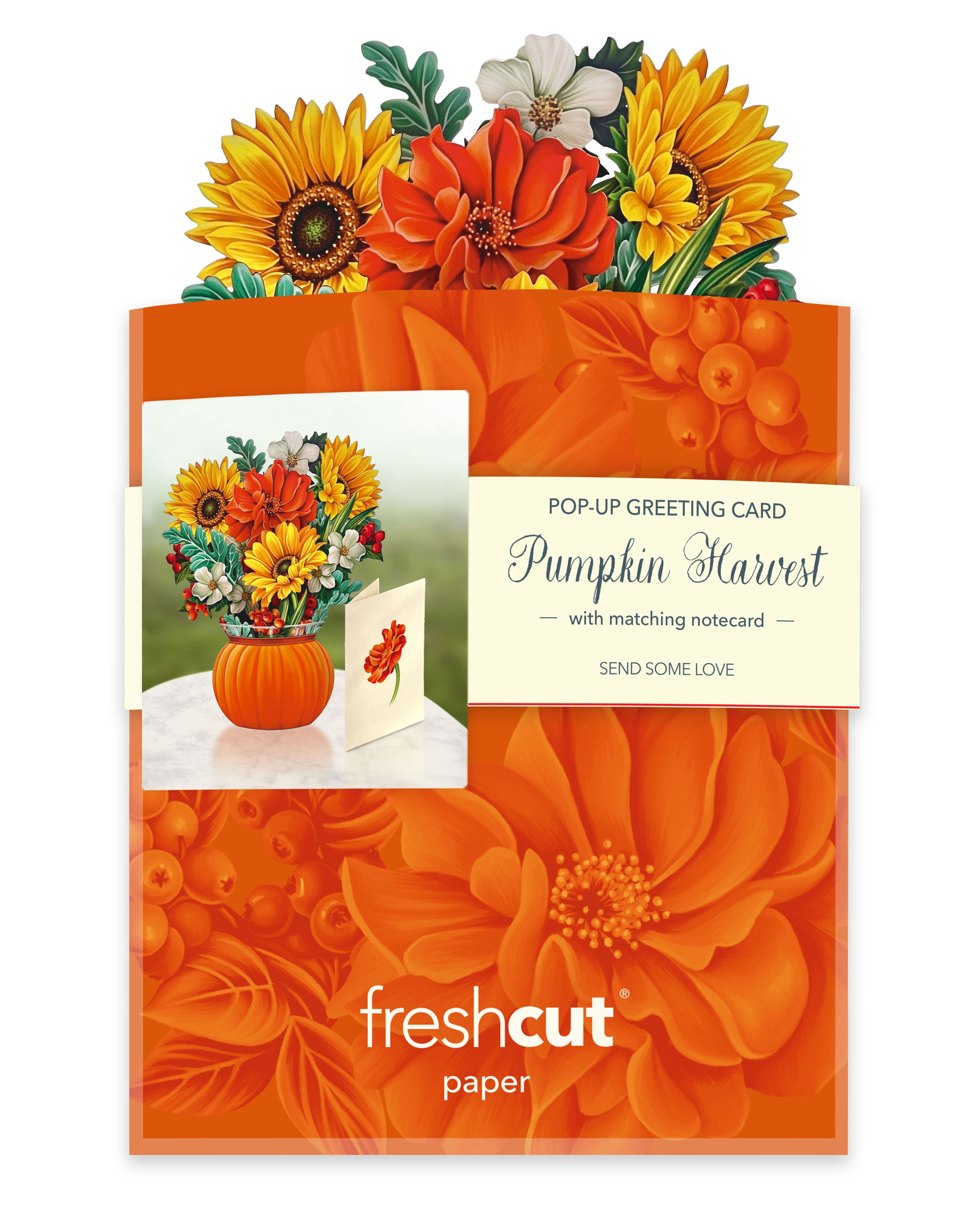 Mini Pumpkin Harvest Bouquet and Envelope