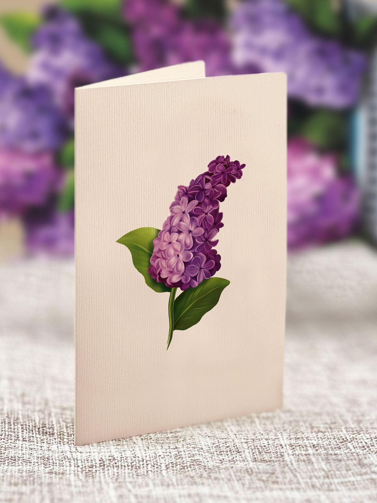 Mini Garden Lilacs notecard