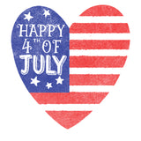 4th of July Heart Card