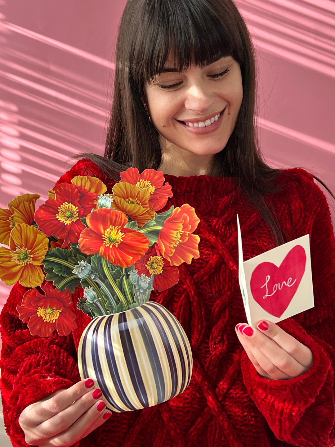 FreshCut Paper Set of 3 Flower Pop-Up Bouquet Greeting Cards