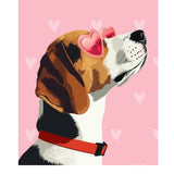 Valentine's Day Beagle Card