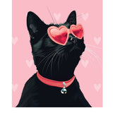 Valentine's Day Black Cat Card