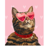 Valentine's Day Brown Tabby Card