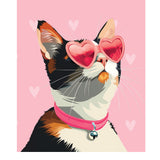 Valentine's Day Calico Cat Card