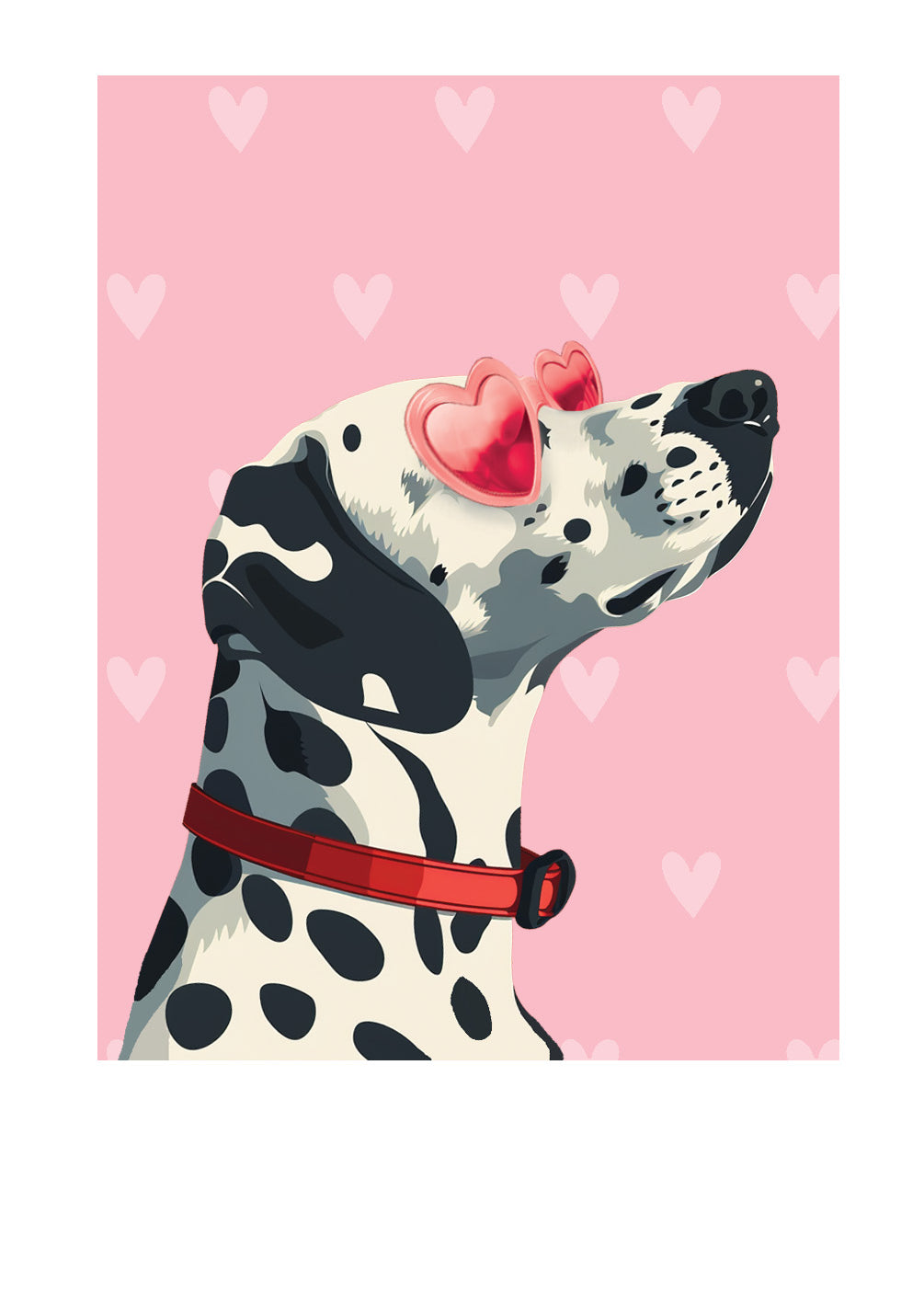 Valentine's Day Dalmatian Card