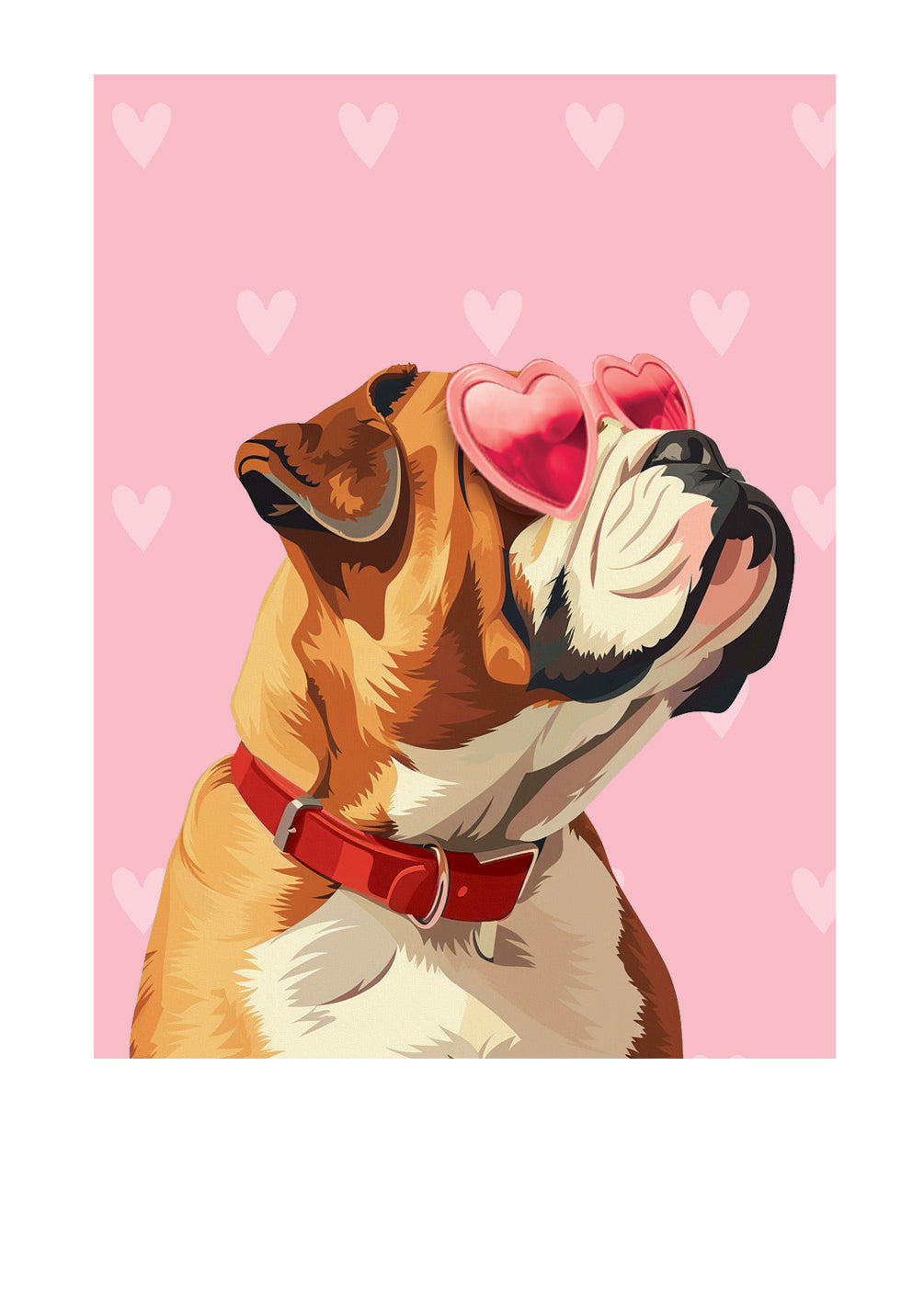 Valentine's Day English Bulldog Card