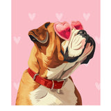 Valentine's Day English Bulldog Card