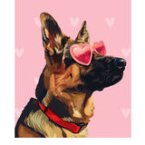 Valentine's Day German Shepherd Card