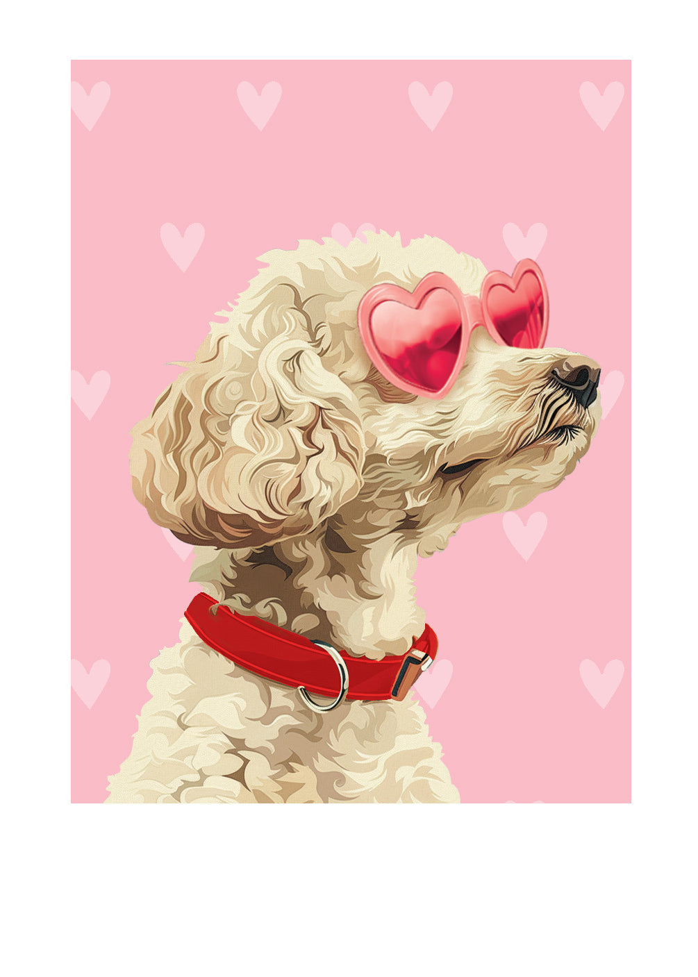 Valentine's Day Poodle Card