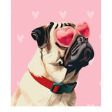 Valentine's Day Pug Card