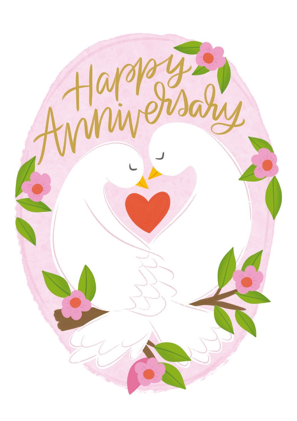 Anniversary Doves Card - FreshCut Paper