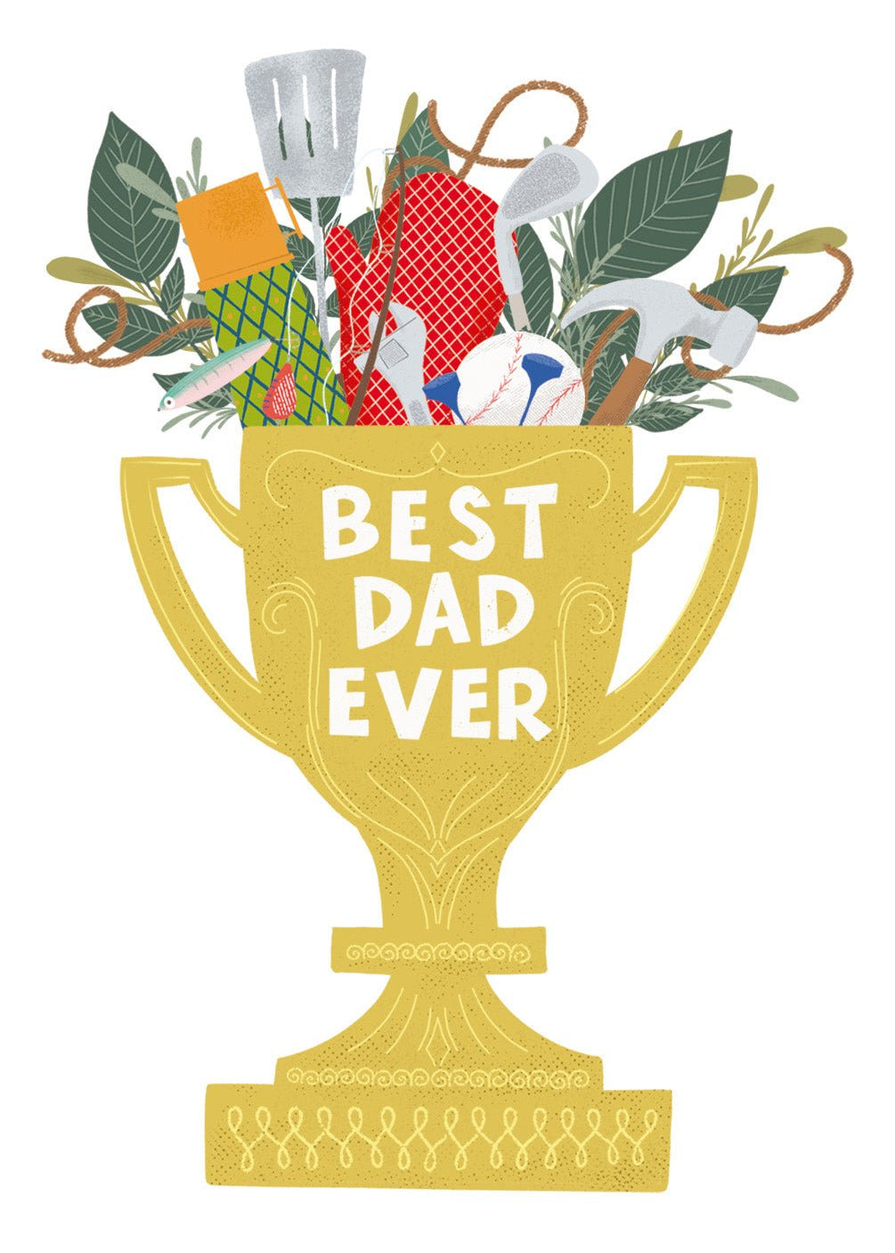 Best Dad Trophy Card - FreshCut Paper