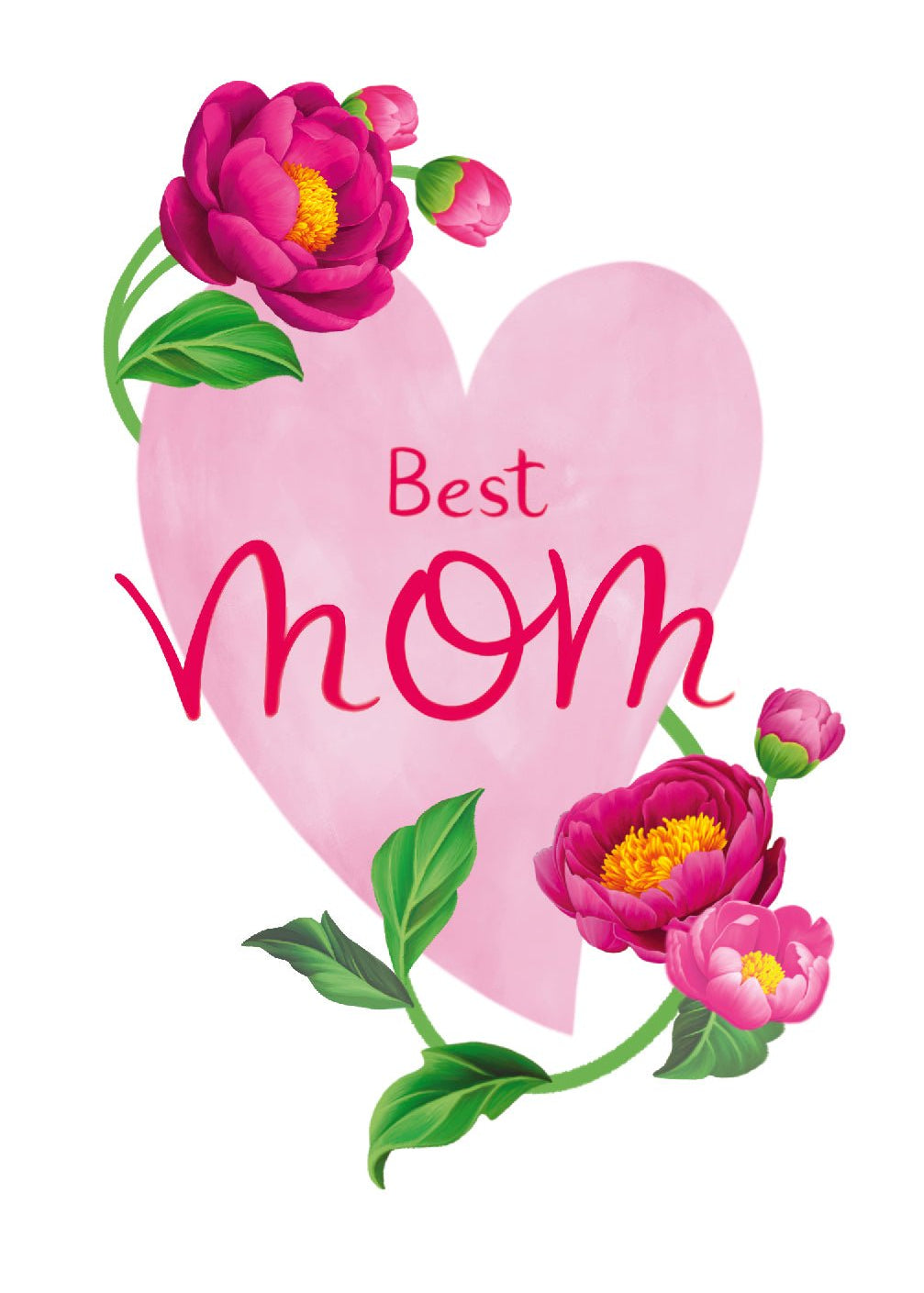 Best Mom Peony Card - FreshCut Paper