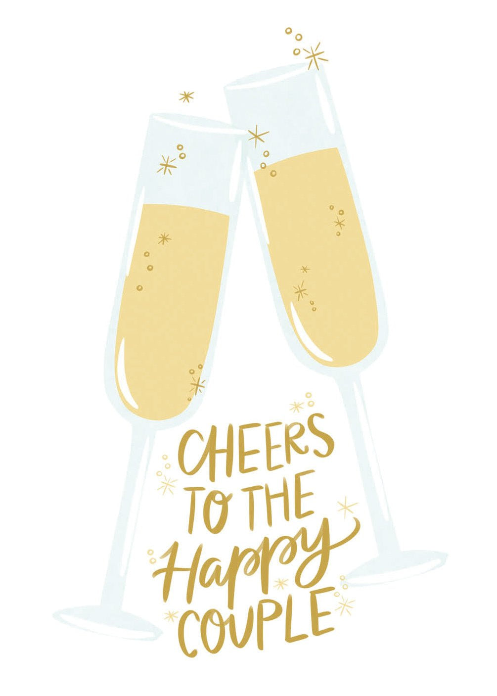 Champagne Cheers Card - FreshCut Paper