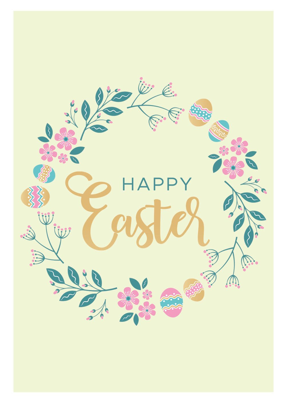 Easter Wreath Card - FreshCut Paper