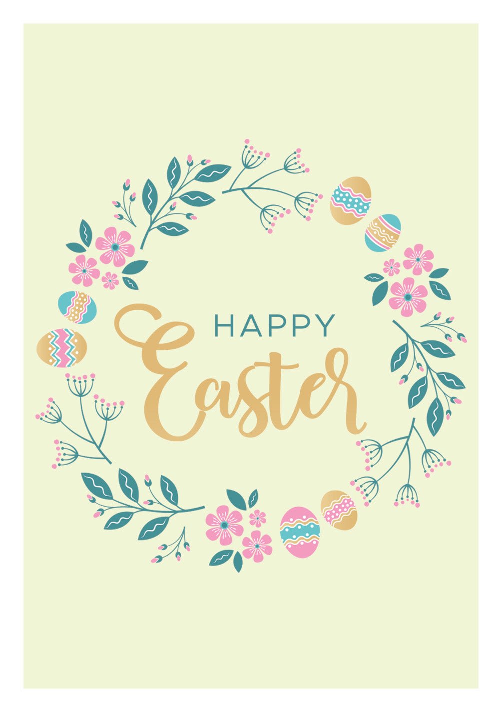 Easter Wreath Card - FreshCut Paper