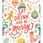 Eat Drink and Be Merry Card - FreshCut Paper