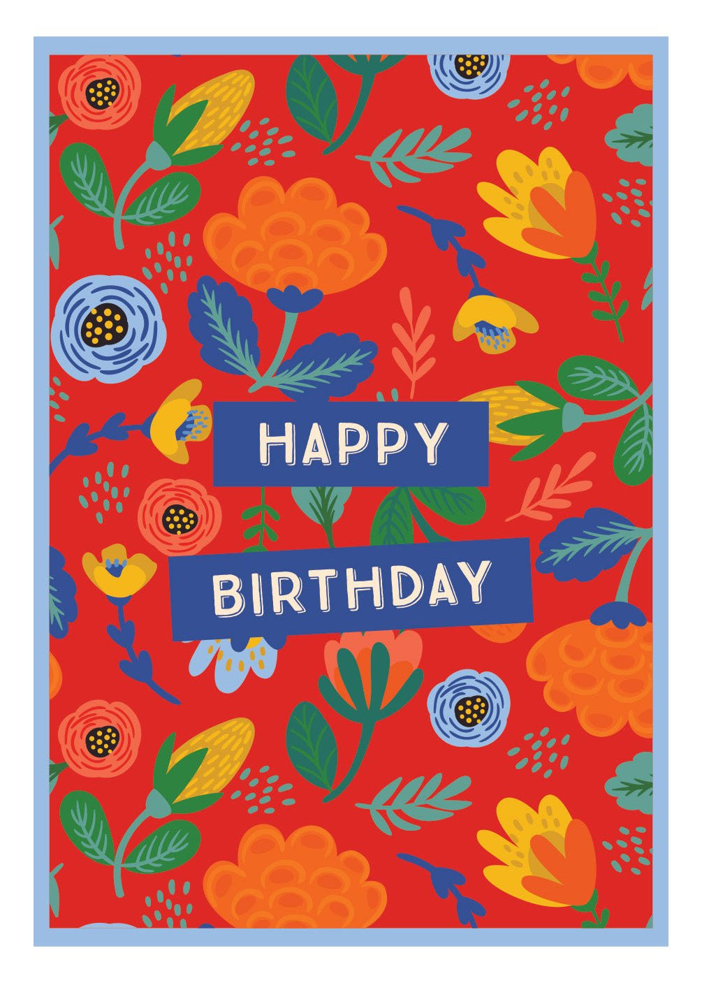 Festive Floral Birthday Card - FreshCut Paper