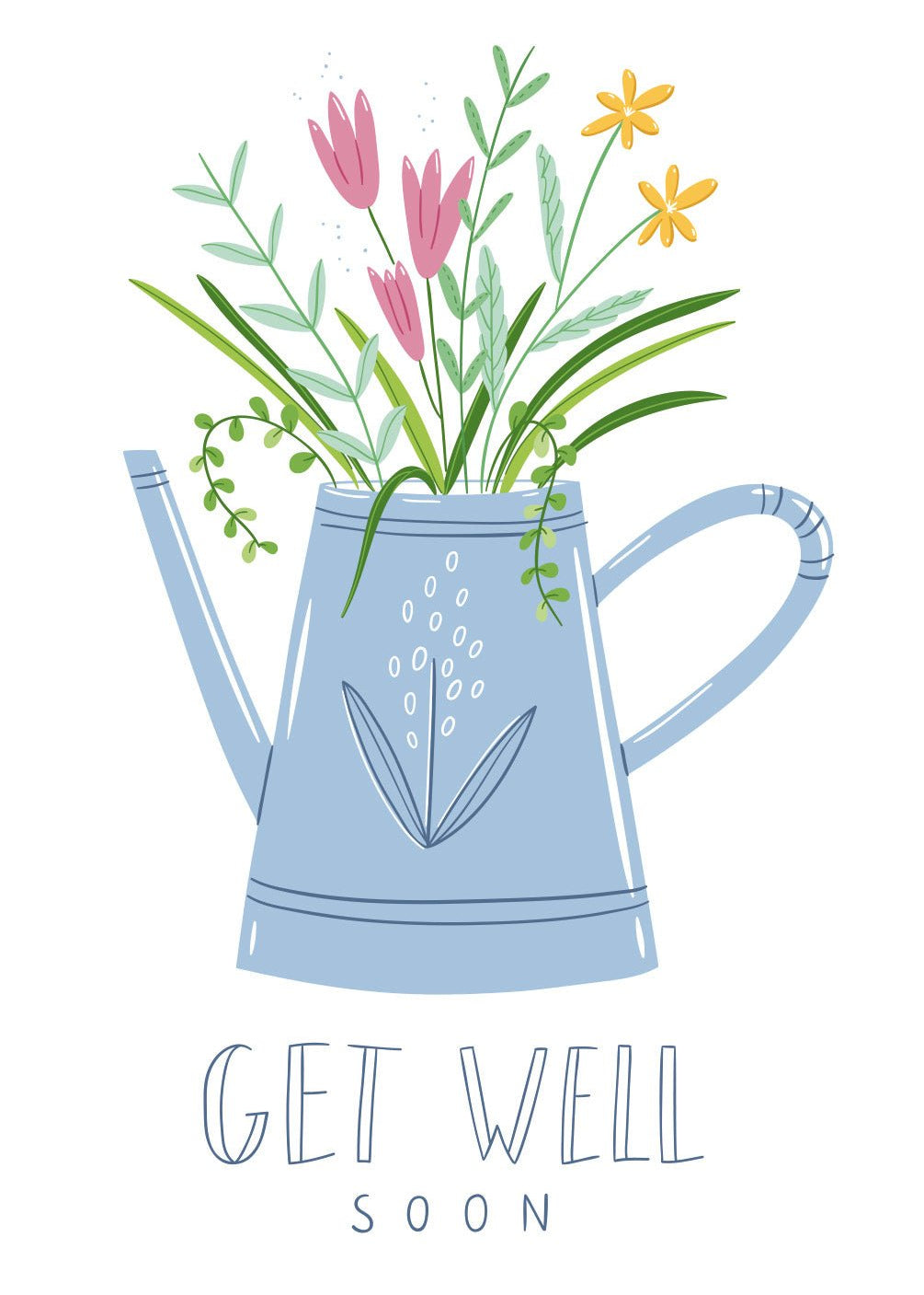 Get Well Watering Can Card - FreshCut Paper