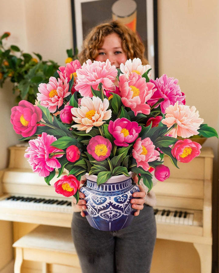 FreshCut Paper Pop Up Peony Paradise Bouquet