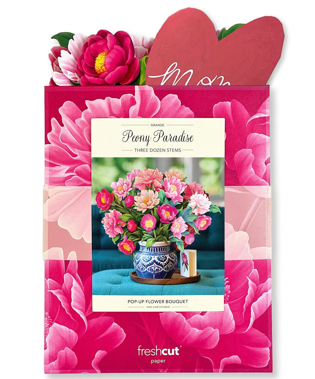 Grande Peony Paradise Mom Heart - FreshCut Paper