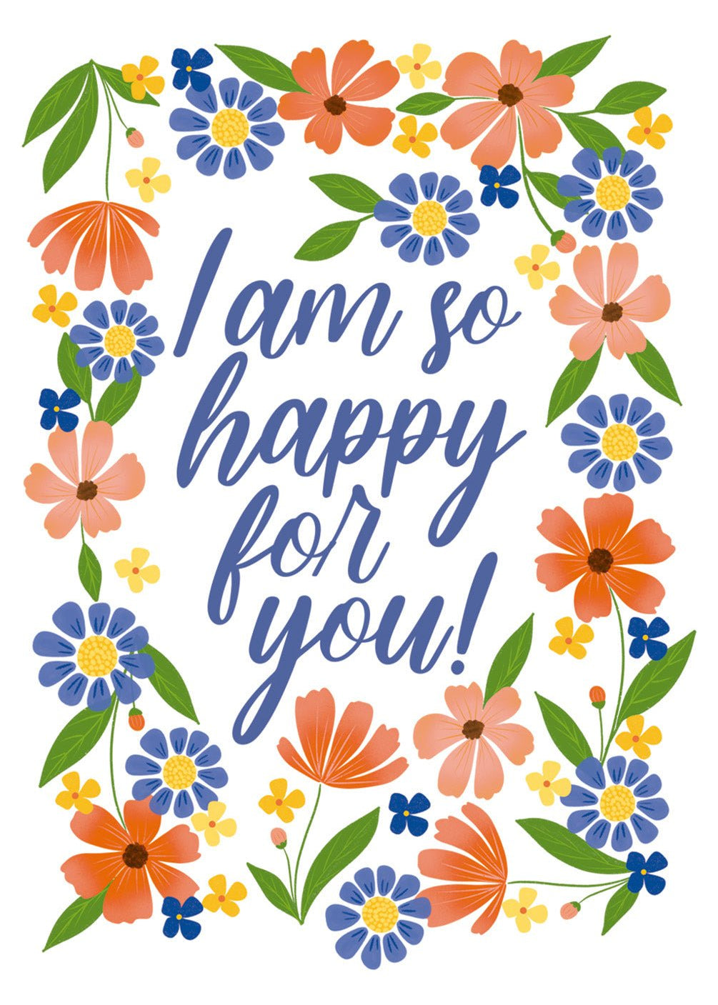 Happy For You Floral Card - FreshCut Paper