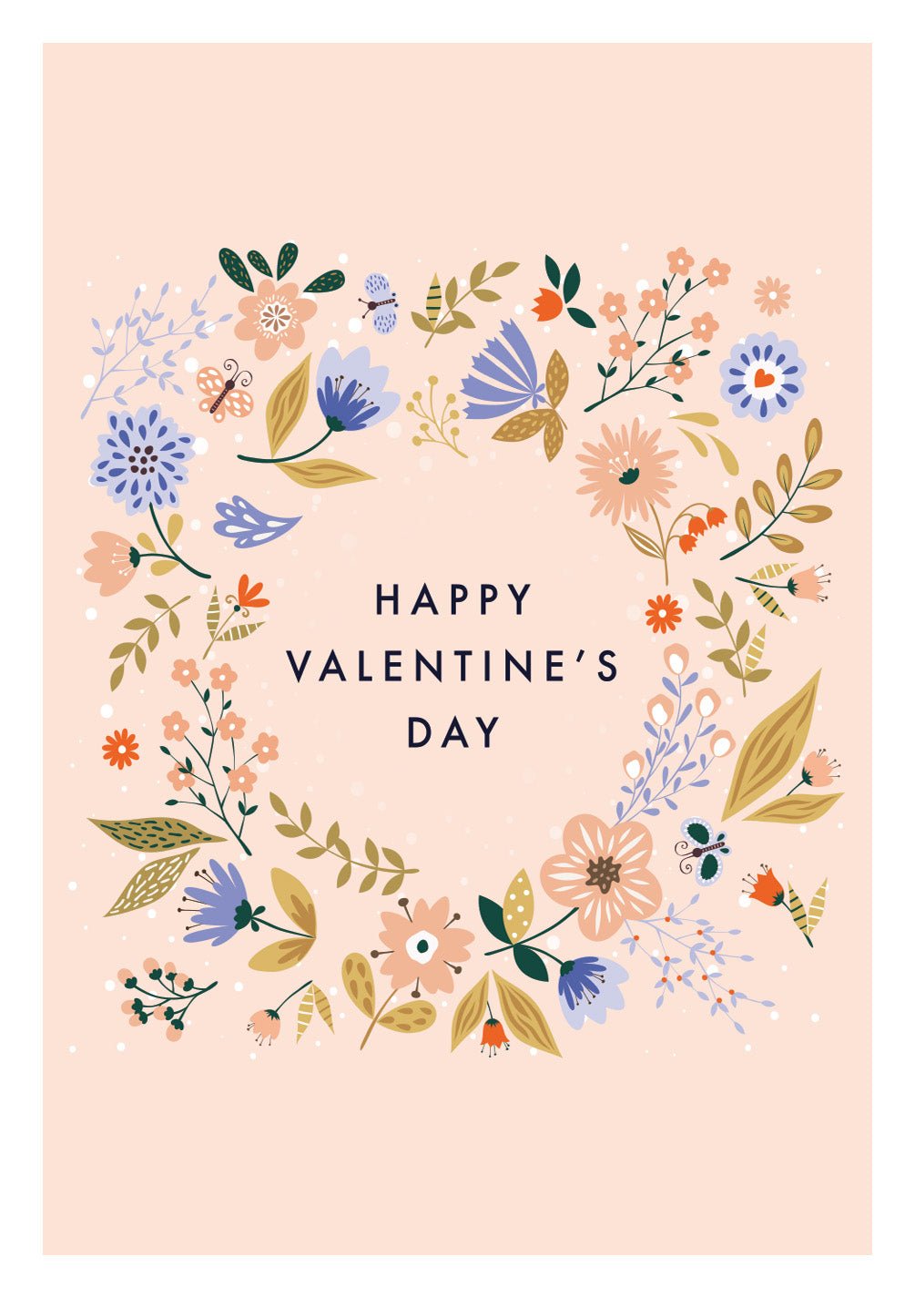 Happy Valentine's Day Wreath Card - FreshCut Paper