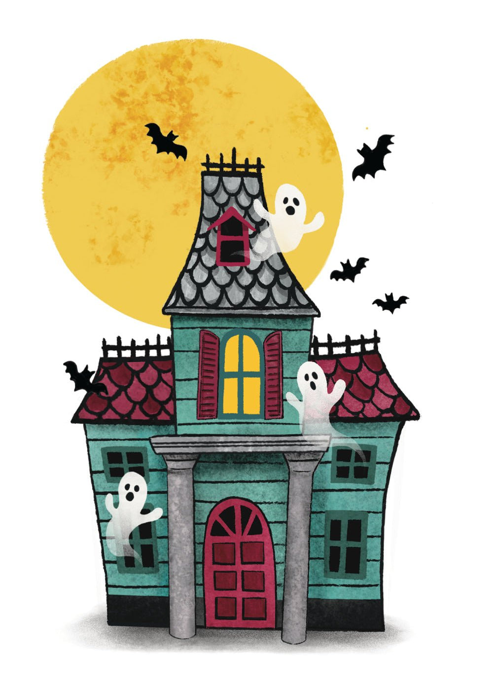 Haunted House Card - FreshCut Paper