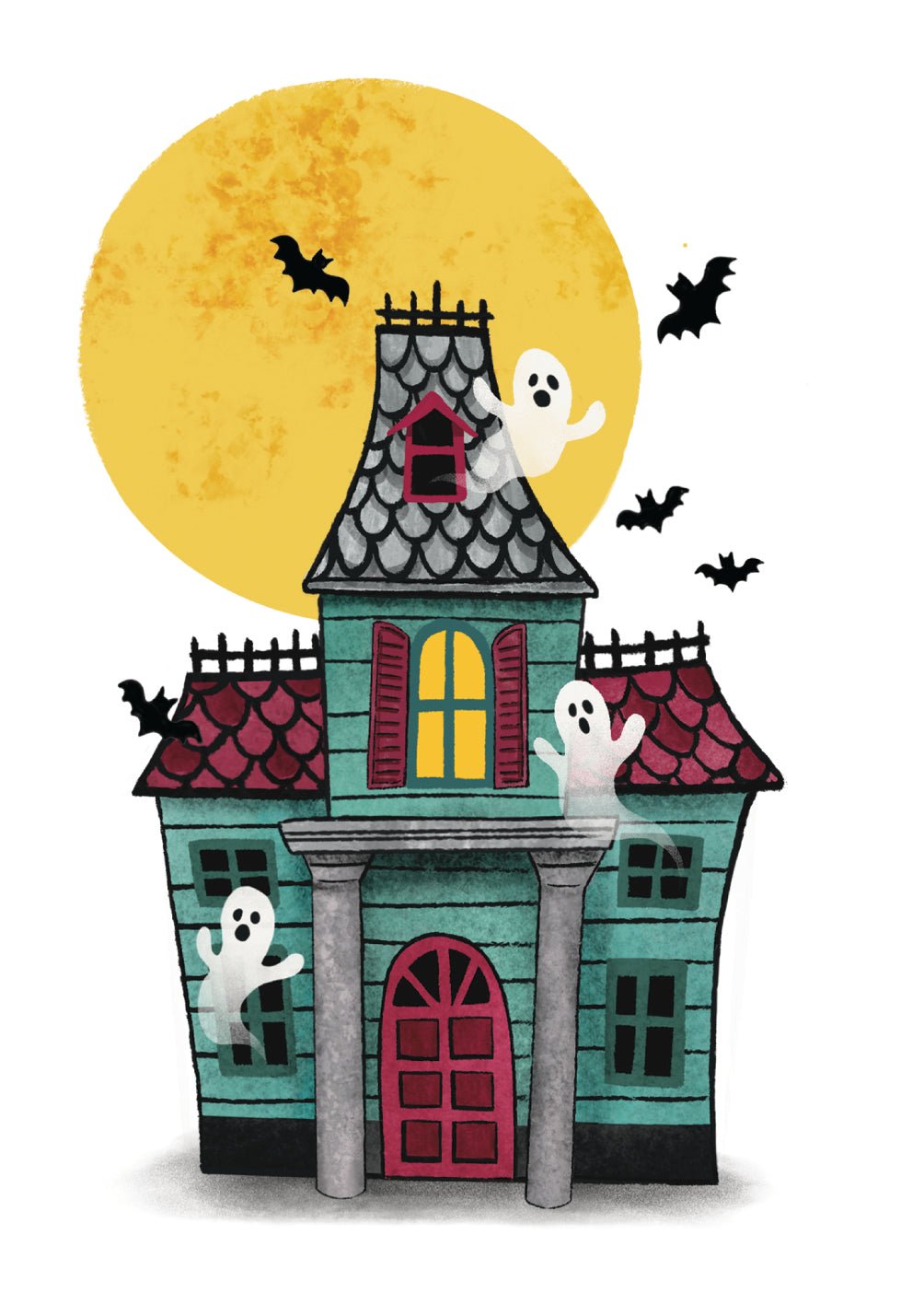 Haunted House Card - FreshCut Paper