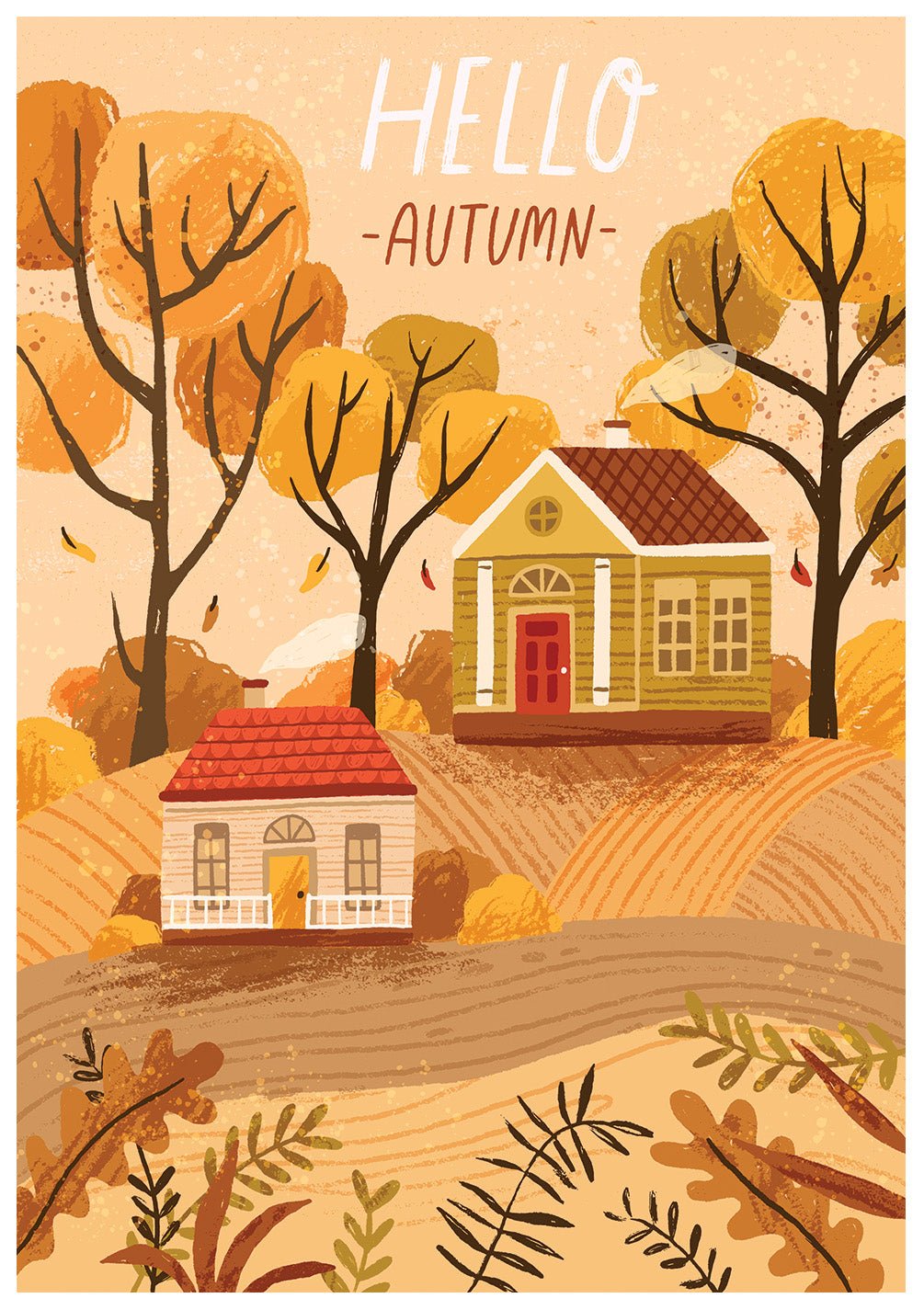 Hello Autumn Card - FreshCut Paper