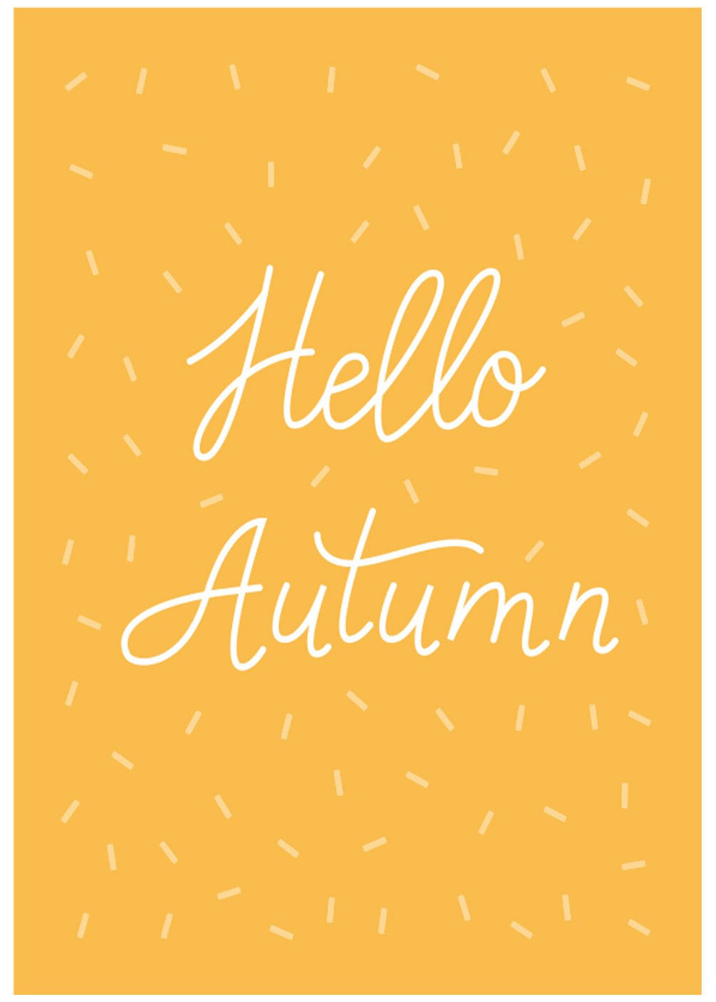 Hello Autumn Swirl Script Card - FreshCut Paper