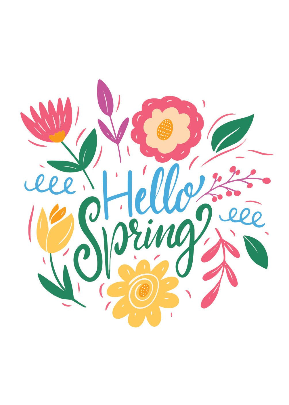 Hello Spring Card - FreshCut Paper