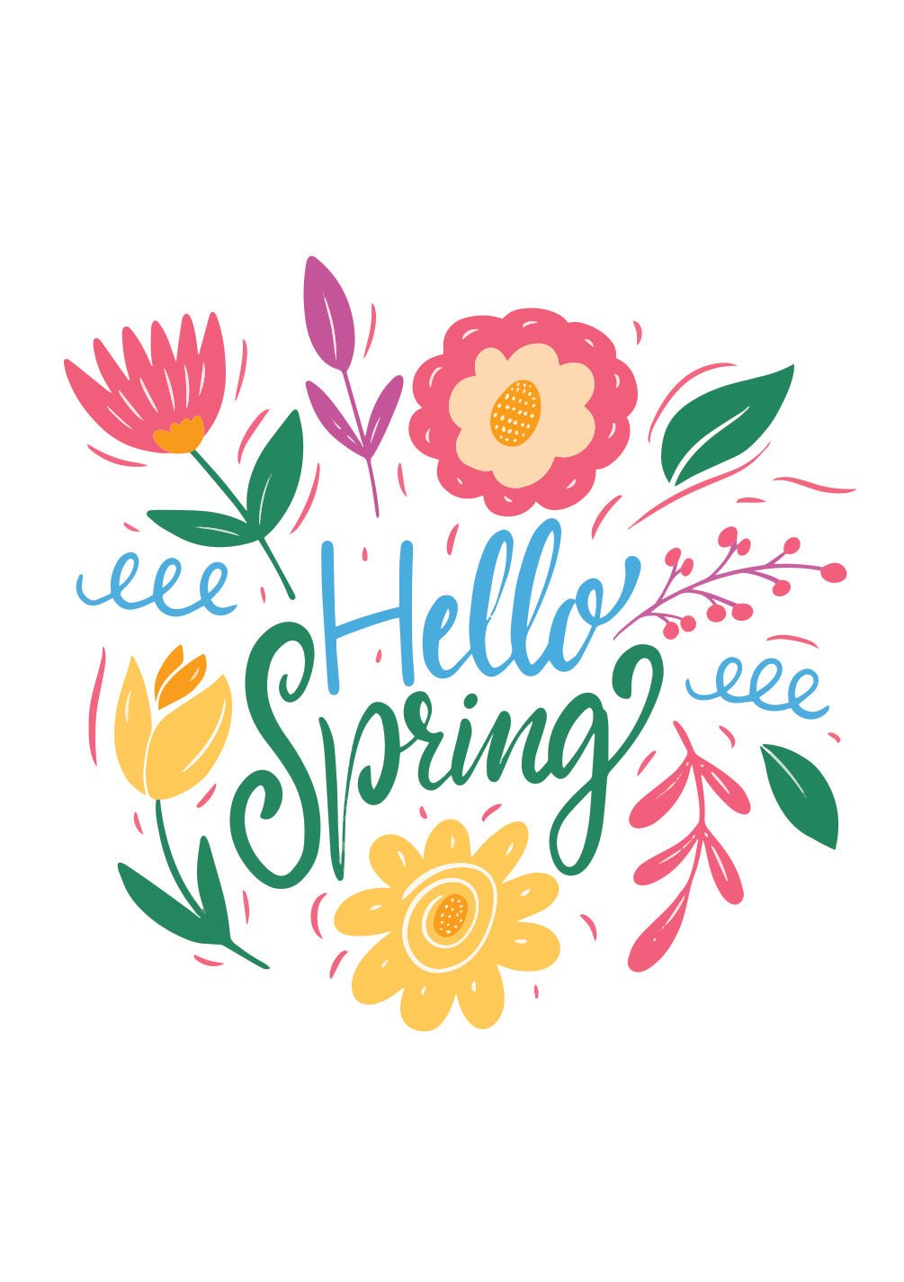 Hello Spring Card - FreshCut Paper