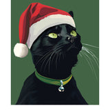 Holiday Black Cat Card