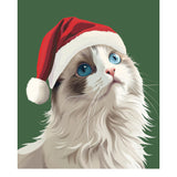 Holiday Ragdoll Cat Card