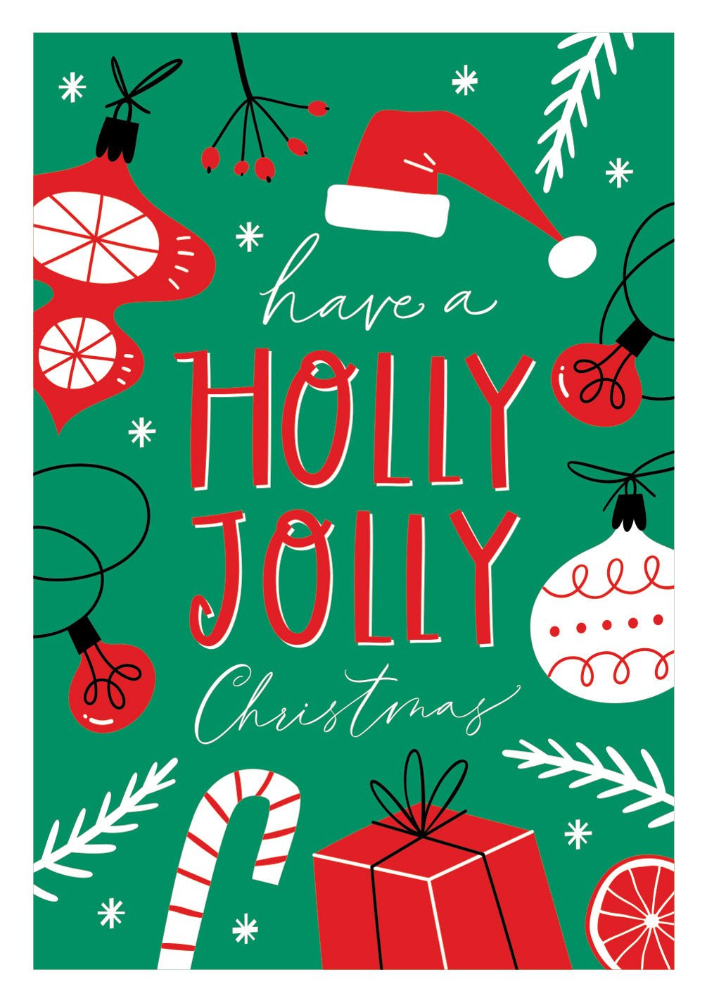 Holly Jolly Card - FreshCut Paper