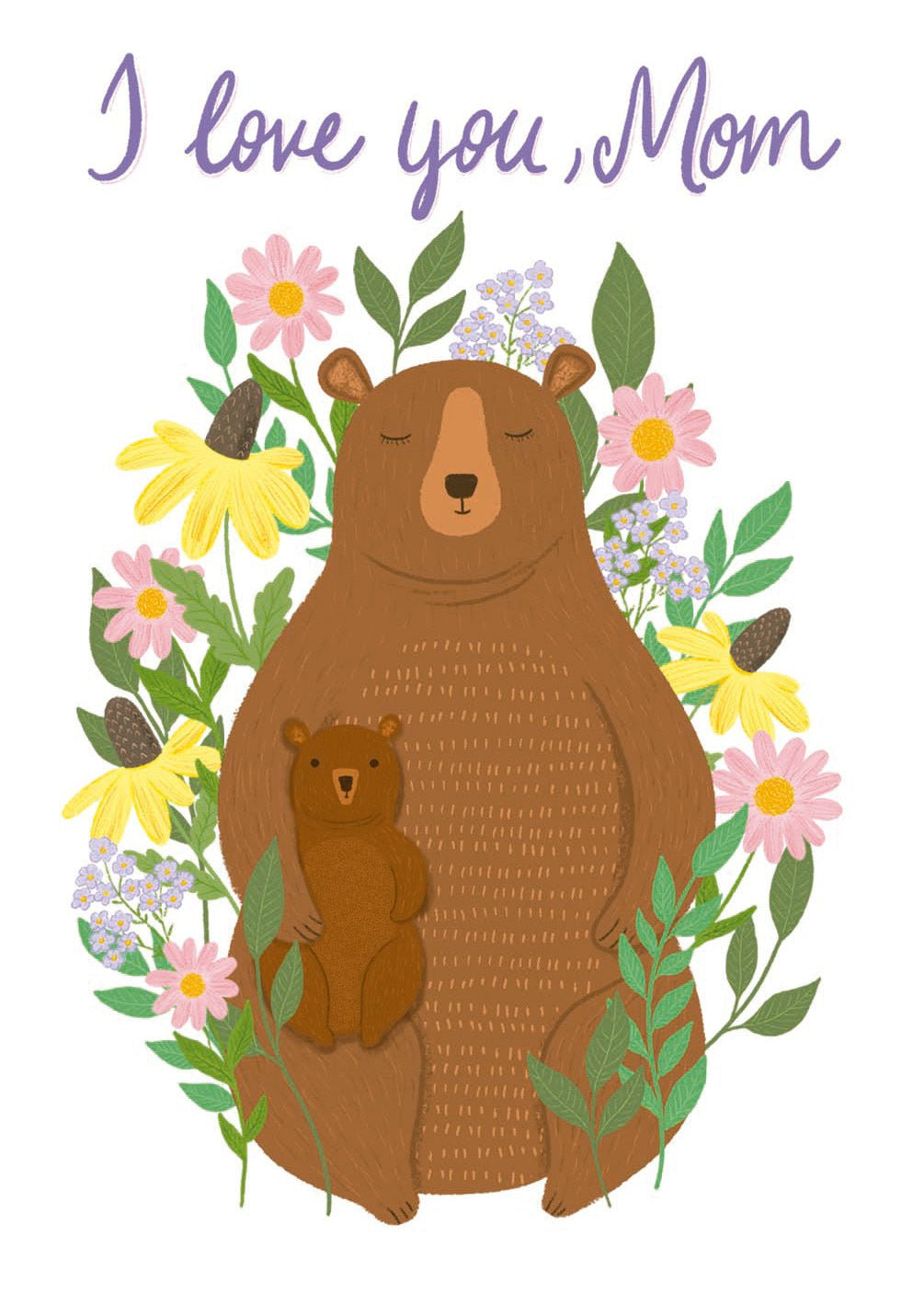 I Love You Mom Bear Card - FreshCut Paper