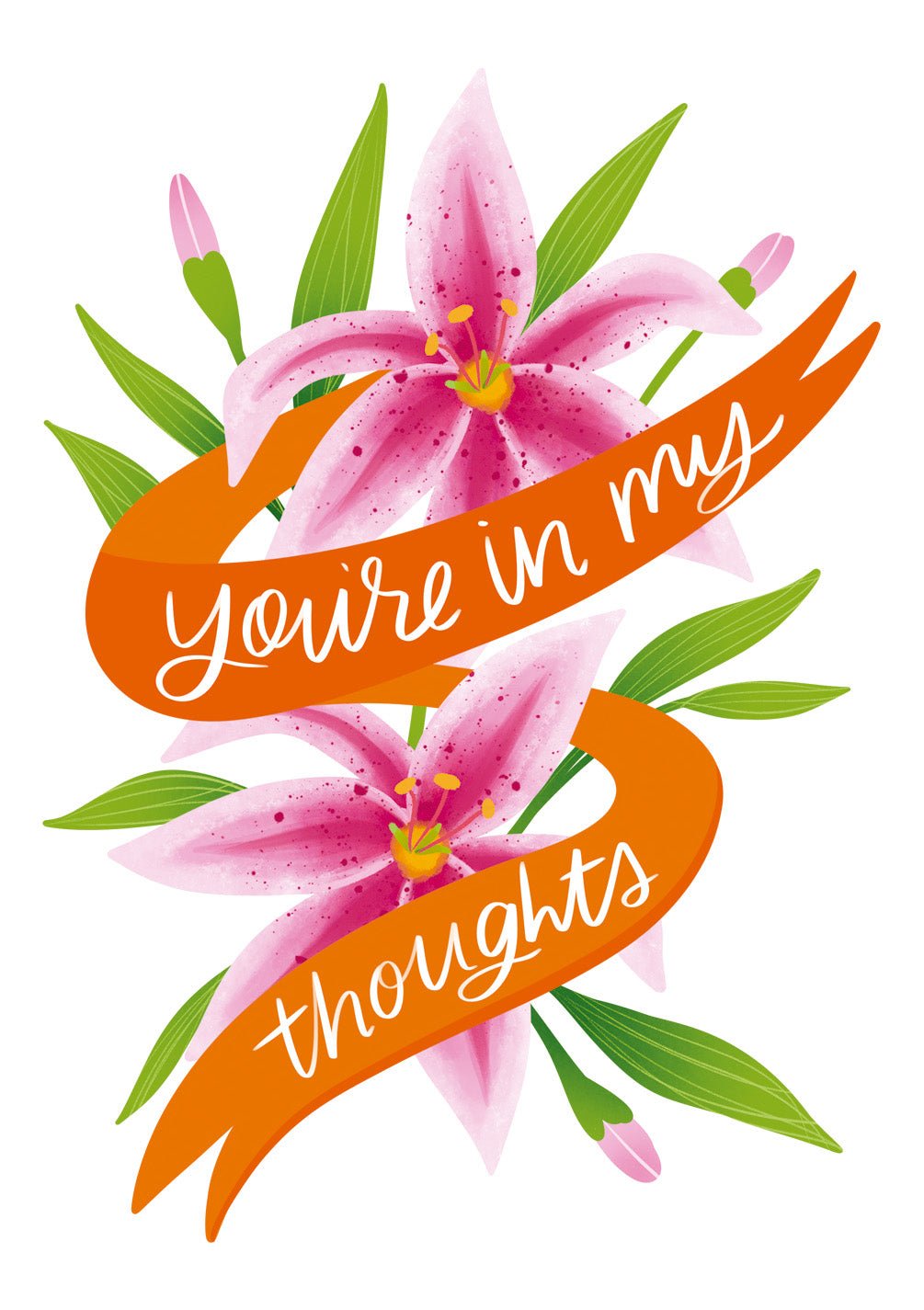 In My Thoughts Lilies Card - FreshCut Paper