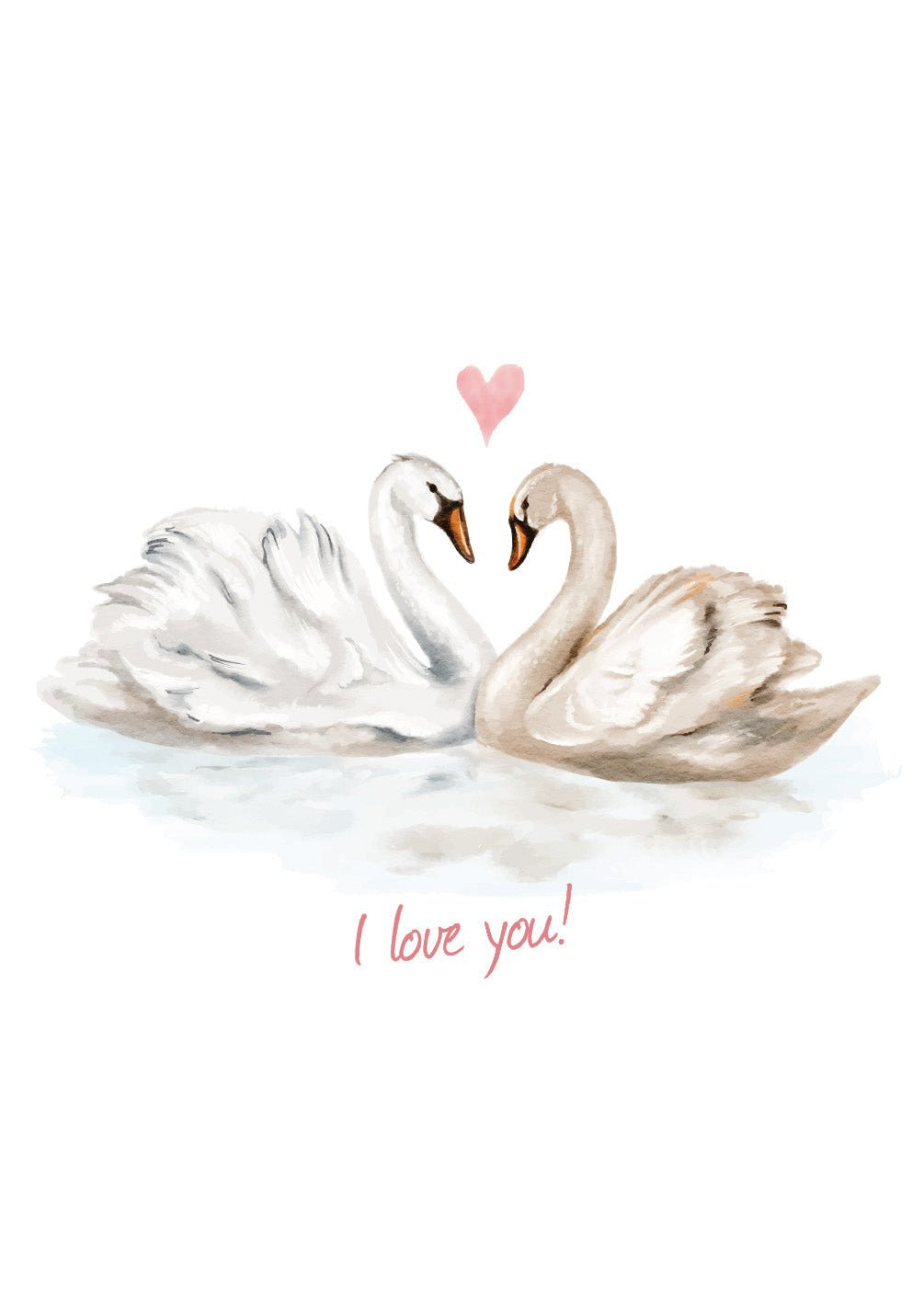 Love Swans Card - FreshCut Paper