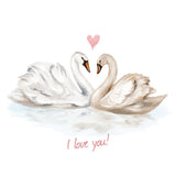 Love Swans Card - FreshCut Paper